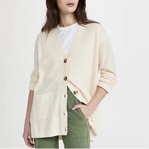 Madewell Waffle Knit Fall Hobo Oversized Cardigan Wool Blend Size Small